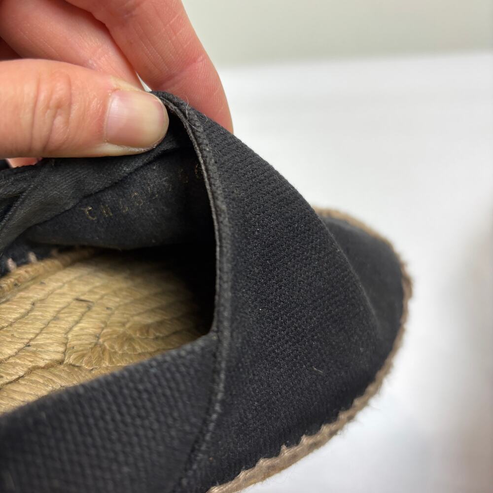 Saint Laurent Spellout Black Espadrilles Women's 7 - Picture 15 of 16